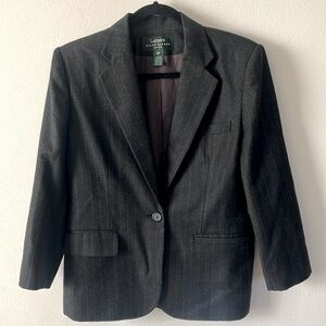 Ralph Lauren 100% Wool Blazer Size 8p strpes
